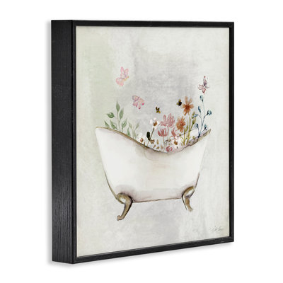 Butterfly Floral Bath Giclee Art by Stella Chang