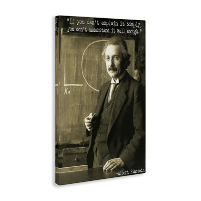 Inspiring Einstein Quote Canvas Wall Art by Graffi*tee Studios