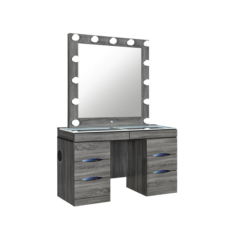 Ensemble coiffeuse et tabouret Lorena