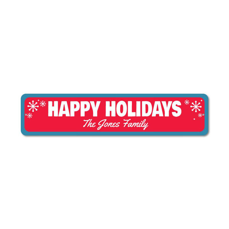 Plaque en aluminium Happy Holiday, H 4 po x l 18 po x P 0,04 po