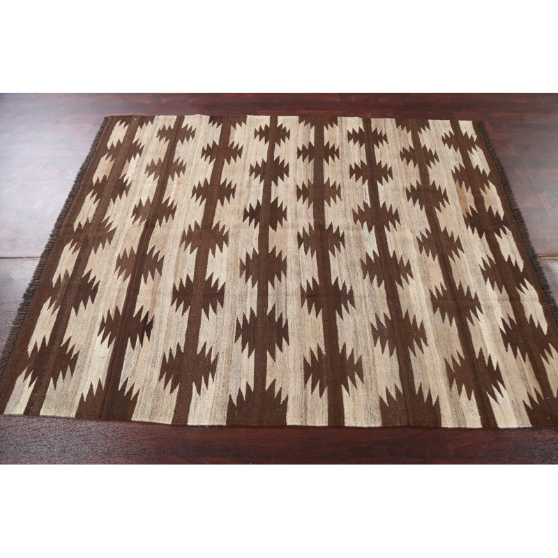 Tapis teinté géométrique kilim 5 x 6