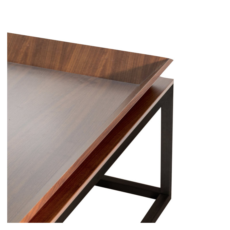 Le Solid Wood Coffee Table, Walnut, Oiled Bronze