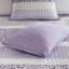 Courtepointe très grande / très grande taille, jeté, courtepointe en microfibre imprimée, trois motifs floraux, coussin froncé, lavable à la machine 4 pièces - style Shabby Chic, 2 taies décoratives, 1 jeté