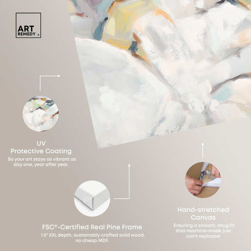Reproduction d'art sur toile Alabaster Interlude III Boho par Art Remedy,  Toile tendue avec châssis, 30" H x 45" W