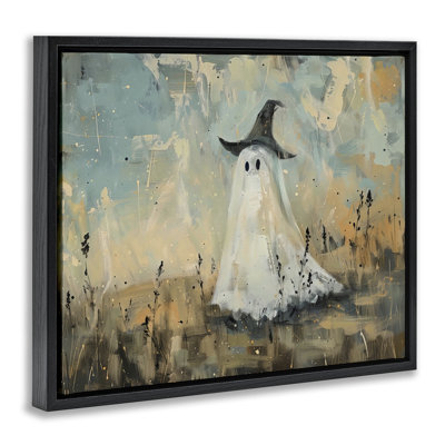 Halloween Witch Hat Ghostie Floating Frame, design by Creative Studio