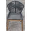 Ensemble repas d'extérieur en bois d'acacia pour 6 personnes avec coussins 7 pièces Daveney - Table de patio rectangulaire avec chaises tissées et trou pour parasol - Gris-633118465