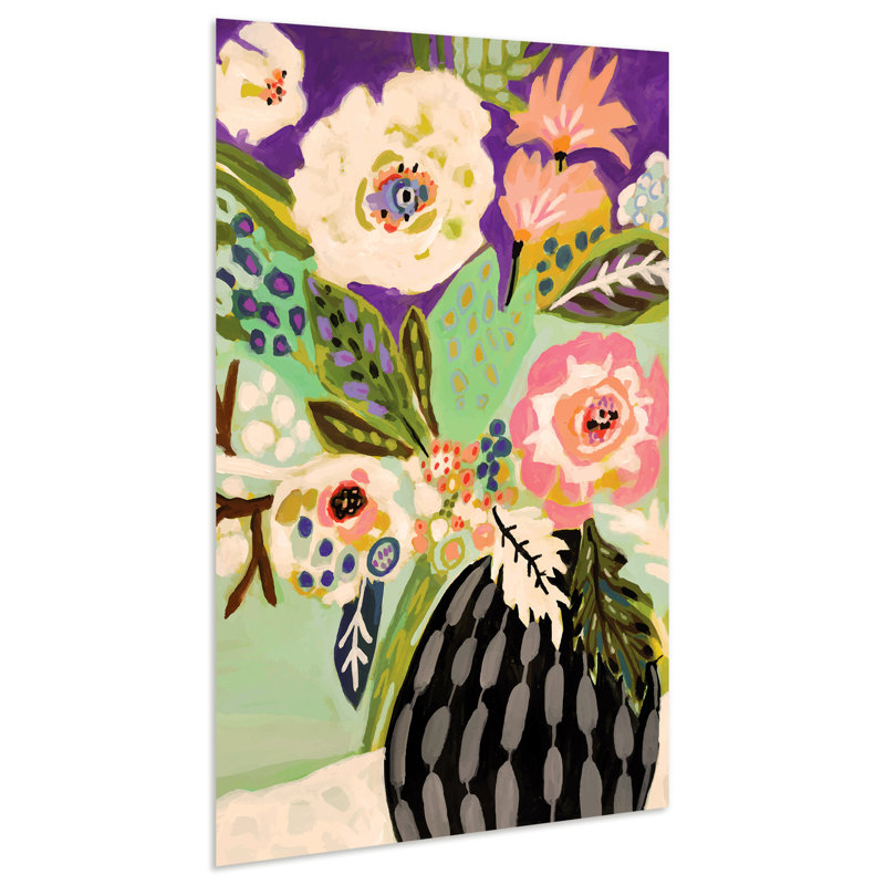 Fleurs fraîches dans un vase II - peinture sans cadre