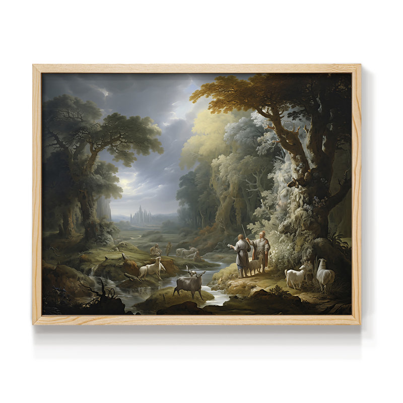 Faune, série 11 - Reproduction encadrée - Restickable, Naturel, H 16 po x l 20 po