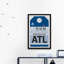 «Atlanta L bagage» - Reproduction d'art graphique sur papier encadrée-661118153