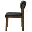 Chaise de salle à manger rembourrée Kehoe noire et noyer (ensemble de 2)-777760374