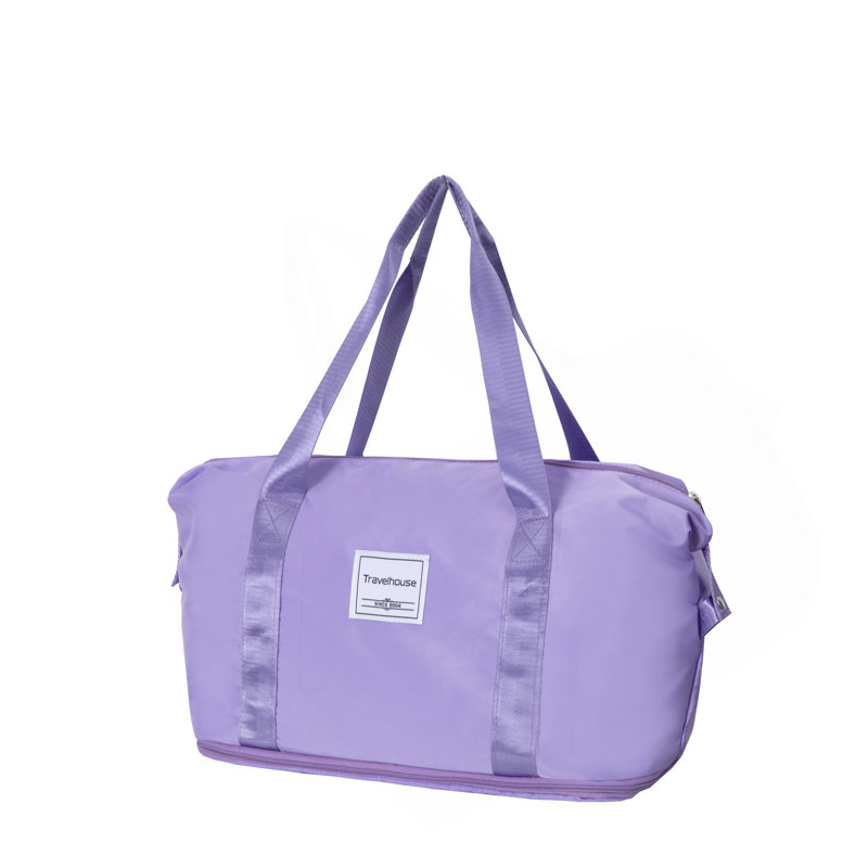 Ensemble de 5 valises, ensemble de valises rigides en PP avec serrure TSA et roulettes durables (20 "24" 28 + un sac de voyage et une trousse de toilette, lavande)