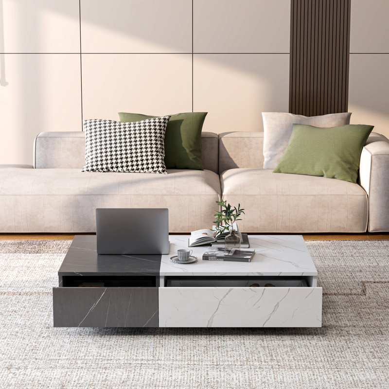 Coffee Table , Gray/White