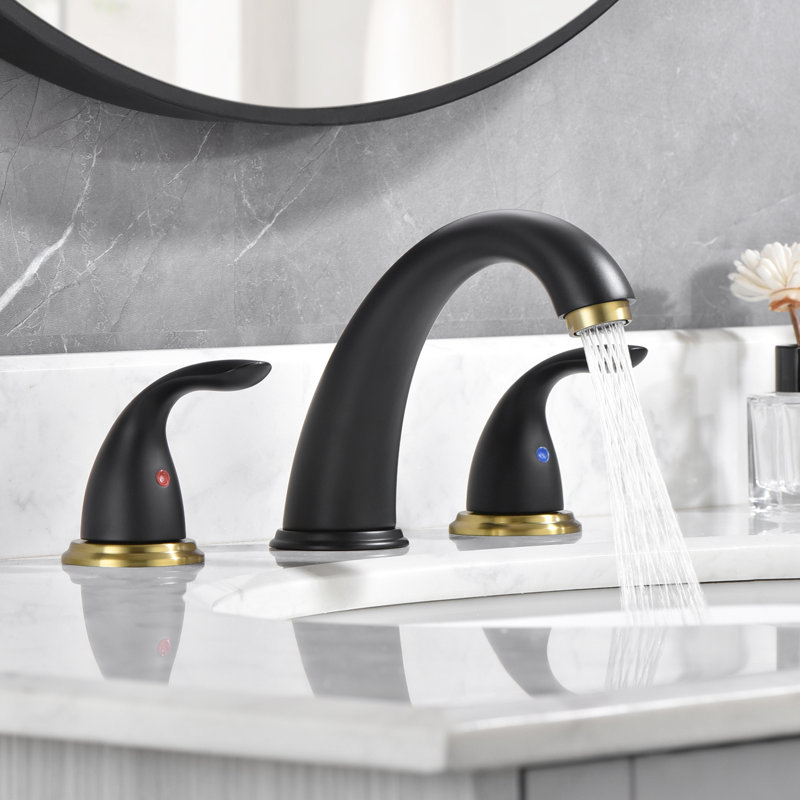 Sumerain Widespread  Bathroom Sink Faucet,Traditional  Two Handle Deck Mount Bathroom Faucet