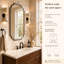Miroir de salle de bain rectangulaire en bronze festonné en bronze huilé, 91 x 61 cm (36 x 24 po), fini bronze foncé.-862143833-862143846