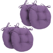 Soft Square Dining Seat Pad Filled Chair Cushion - Purple