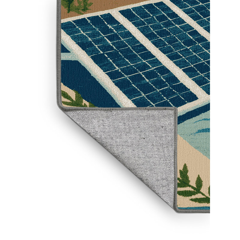 Machine Washable Transportation Gray Area Rug, Rectangle 7' x 9'