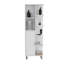 H 63 po Mott avec sept tablettes ouvertes, un tiroir et quatre pieds, blanc