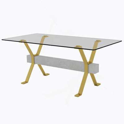 Table de salle à manger rectangulaire 1 pièce sans chaise