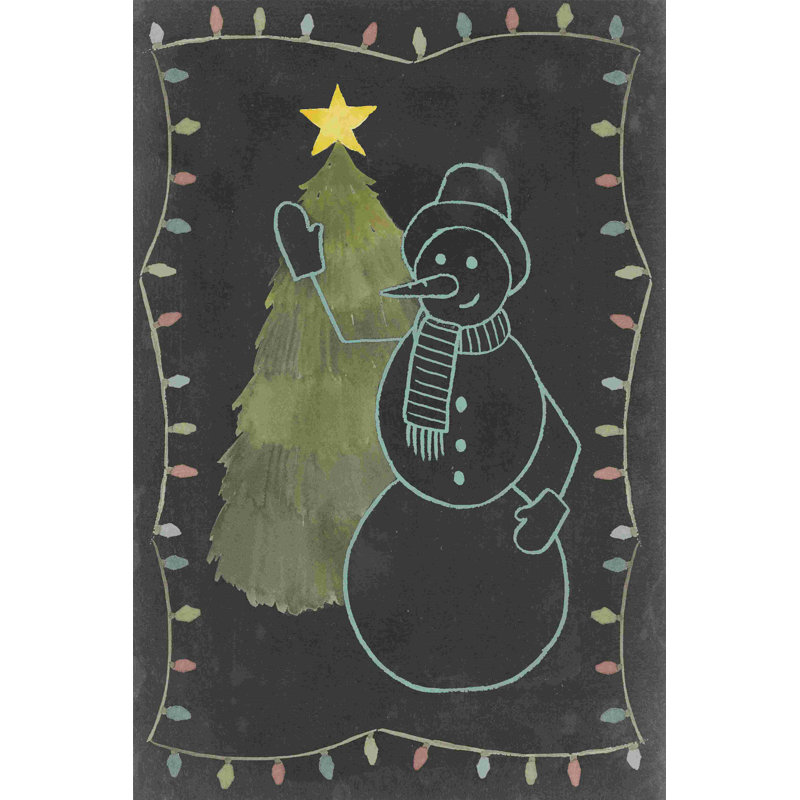 Chalkboard Snowman I, H 48 po x l 32 po