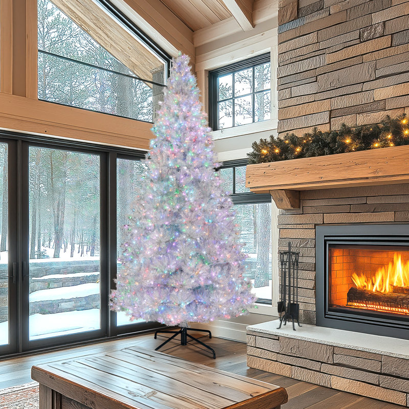 Clear Pine Christmas Tree with LED Lights, 120" x 64"