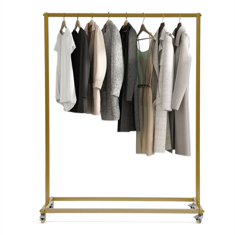Everly Quinn Ramsy 39.4'' Metal Rolling Clothes Rack & Reviews