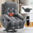Power Lift Recliner Chair With Heat And Massage Electric Fabric Recliner Chair For Elderly With Side Pocket, USB Charge Port, Remote Control For Living Room-882958602