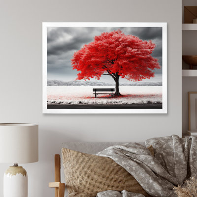 «Red Tree Symphony in Winter I», reproduction sur toile