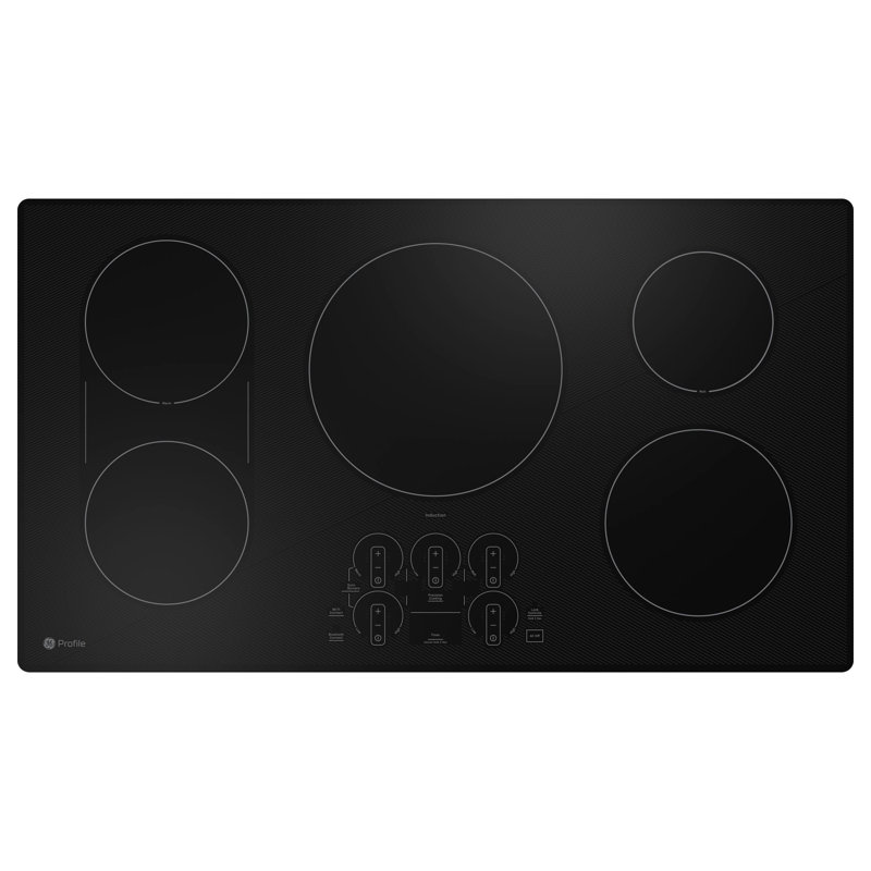 36" Induction Cooktop with 5 Elements, Black