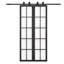 Metal Frame With Glass Barn Door