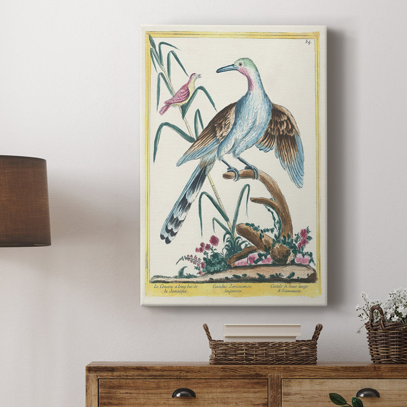 Oiseaux pastel en V - galerie Cavas sur mesure, H 27 po x l 18 po