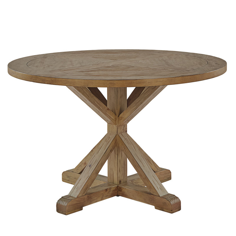 Ashbaugh Pine Round Dining Table, Natural, 47.79" L x 47.79" W