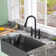 CASAINC Bridge Pull Down Kitchen Faucet with 2 Handles
