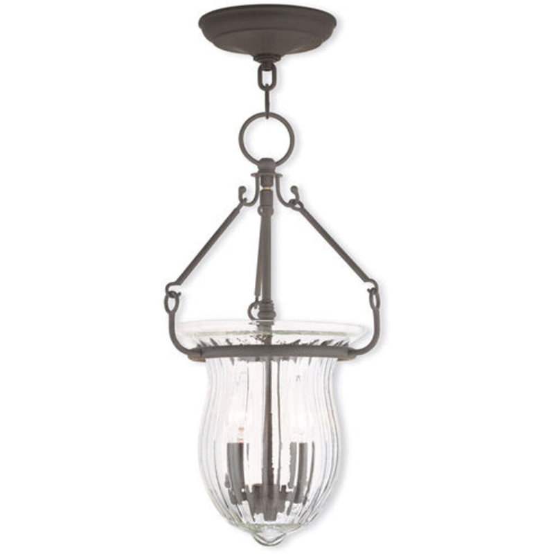 Luminaire suspendu urne 2 lumières Agna