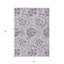 Tapis d'intérieur lavable à motif floral gris 3 pi x 5 pi
