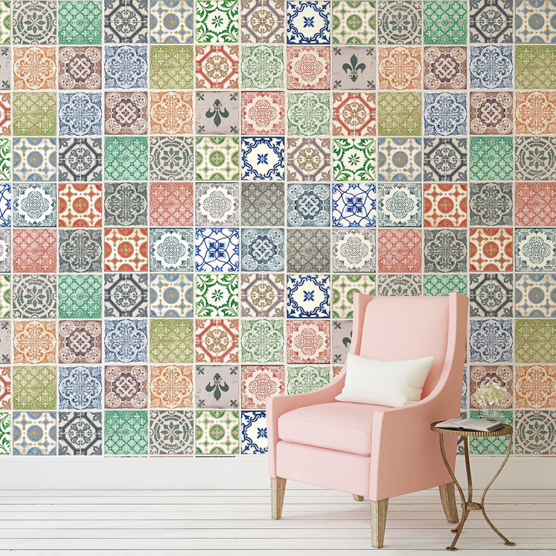 Vintage Porcelain Tiles Wall Stickers Mix 20cm x 20cm