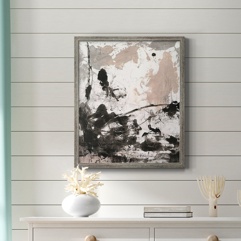 Toile encadrée de qualité supérieure Disarray II - prête à être accrochée, Gris, H 24 po x l 20 po
