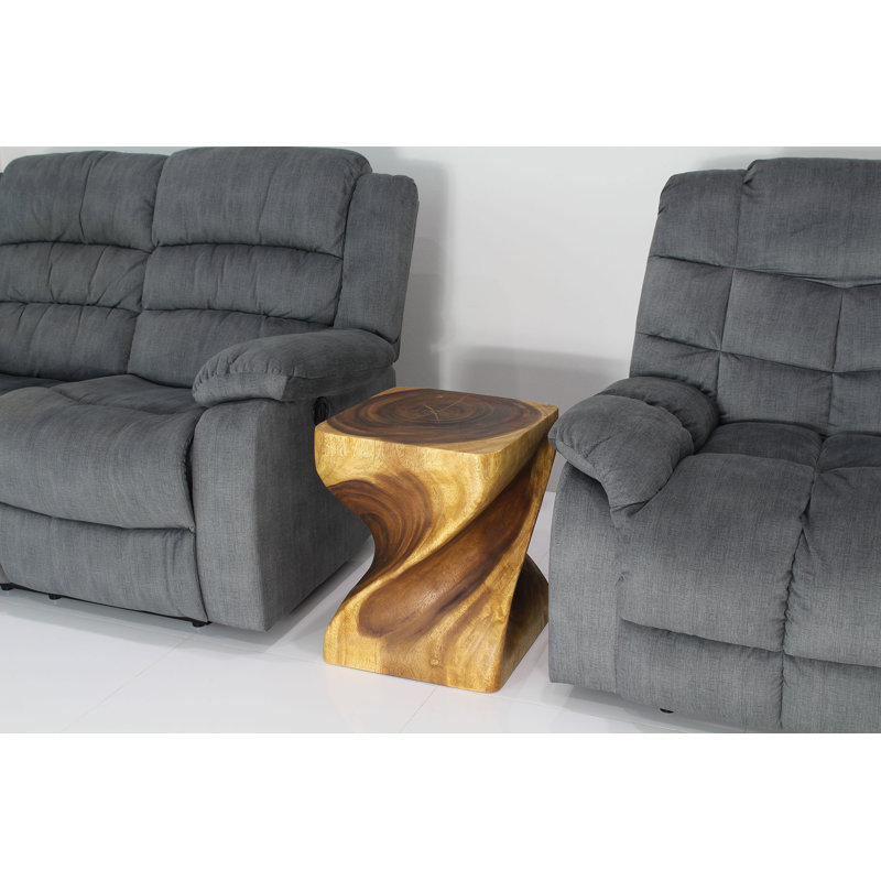 Decarlo Solid Wood End Table, Oak