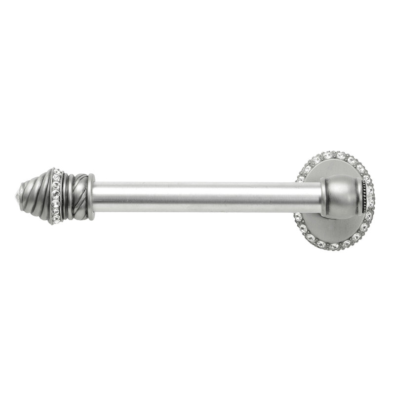 Caché II tissue bar left {large escutcheon} with Swarovski Clear Crystals in Gilded Mercury, Satin