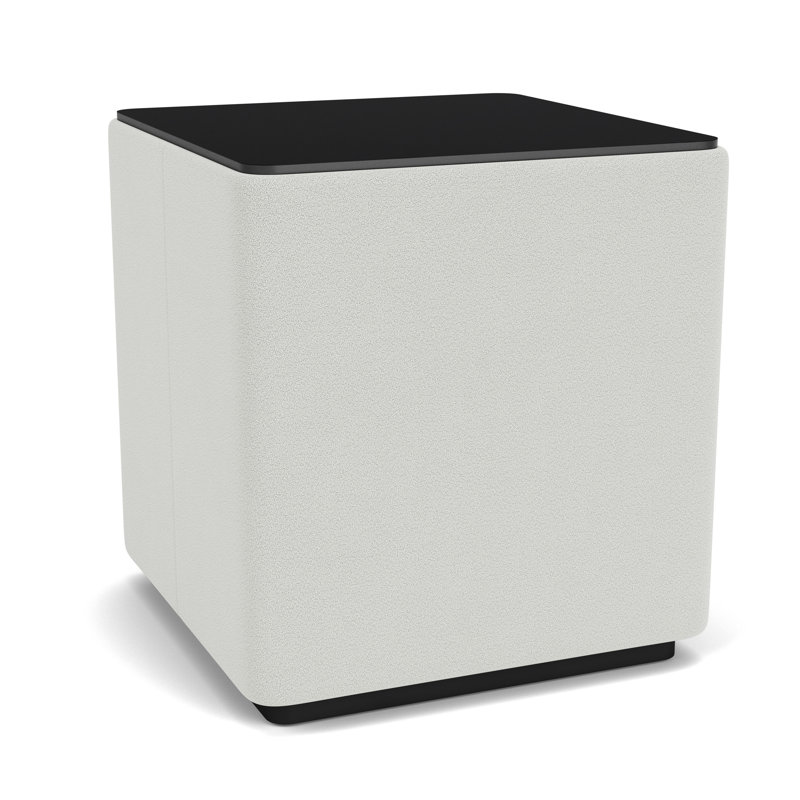Table de salon avec plateau en stratifié Darsey, 20", Nuit noire, Noir; ombre portes ouvertes