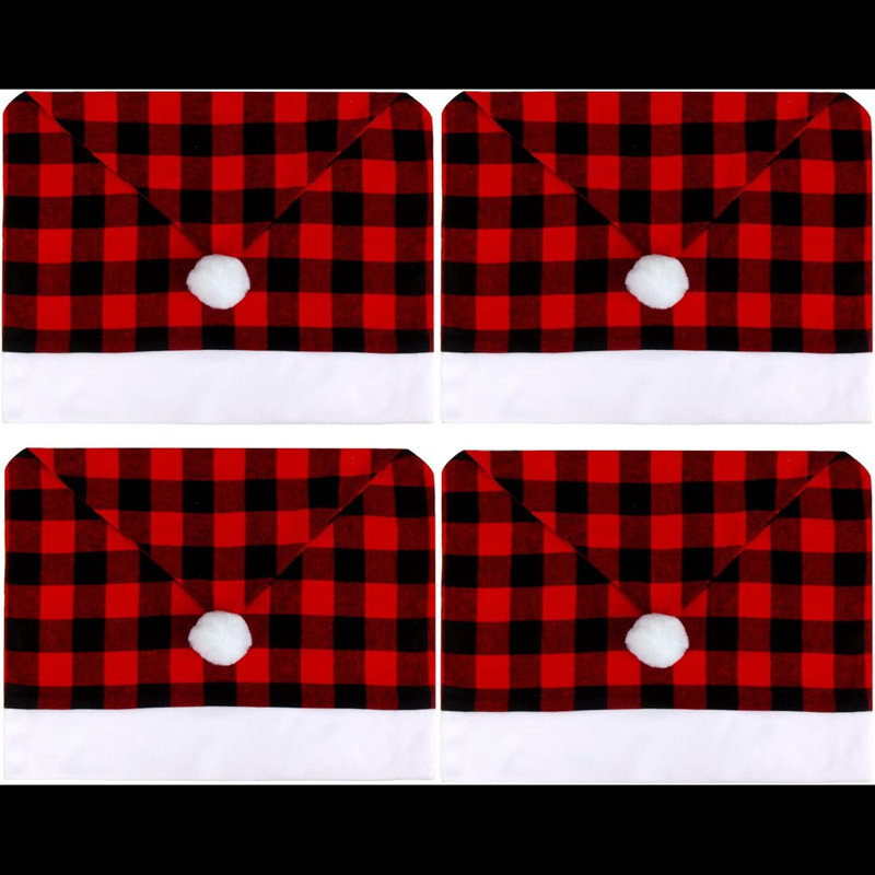 Housse de chaise FOIMAS Christmas, 4 pièces Buffalo Plaid