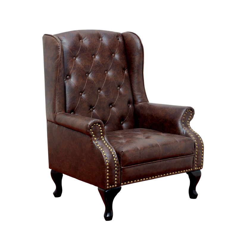 Marjorie  Faux Leather Wingback Chair