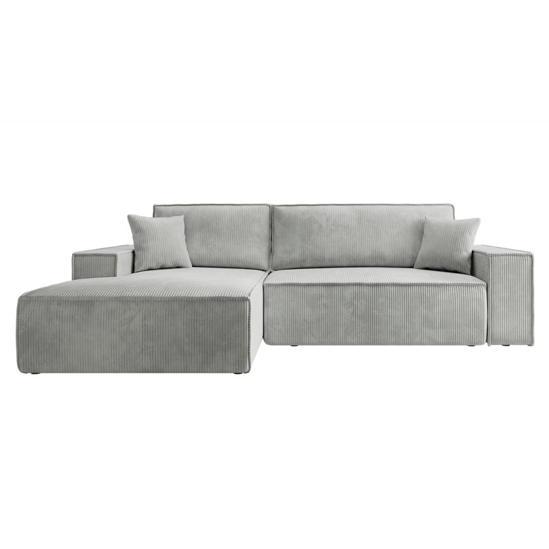Chadman Sofa & Chaise, Left Hand Facing, Light Grey