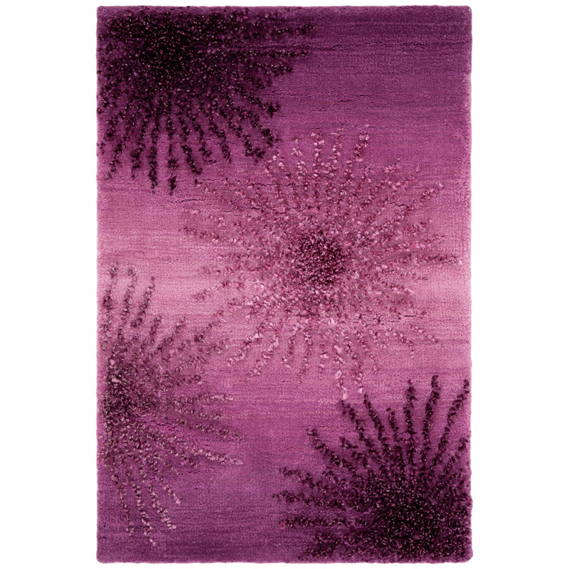 Tapis Amier Floral en laine et viscose, tuftÃ© Ã  la main, Rectangle 2 pi x 3 pi
