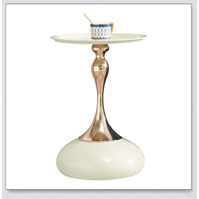 Table d'appoint ronde compacte pour les petits espaces, idéale comme table basse de salon ou de bout avec un design élégant et durable