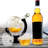 Globe  Whiskey Decanter And 2 Cups Set With Wood Base