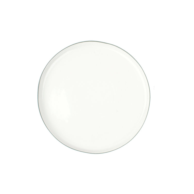 Abbesses Dinner Plate, White/Grey