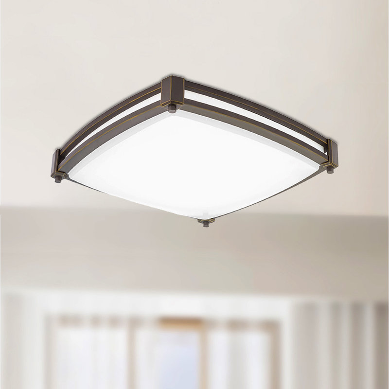 Saturn Acrylic LED Flush Mount, Nickel, 4000K