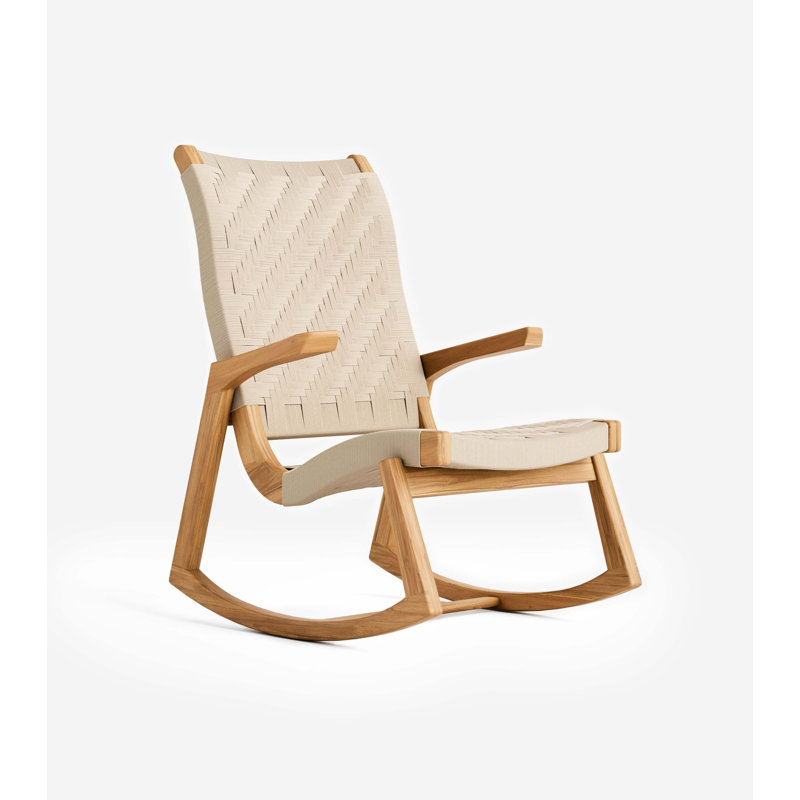 Chaise berçante Amador, Cordon de panier Naturaline, Naturel