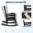 Poly Lumber Rocking Chair Outdoor Set of 2 with Side Table - HDPE High Back Porch Rocker Chairs for Adults - All Weather Resistant Furniture for Patio Front Porch-583953129