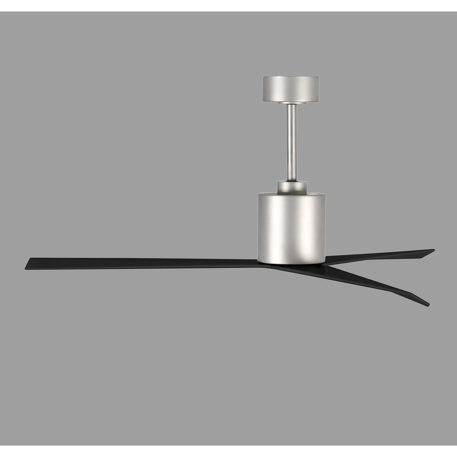 56'' 3 Blade Ceiling Fan, Brushed Nickel, Matte Black
